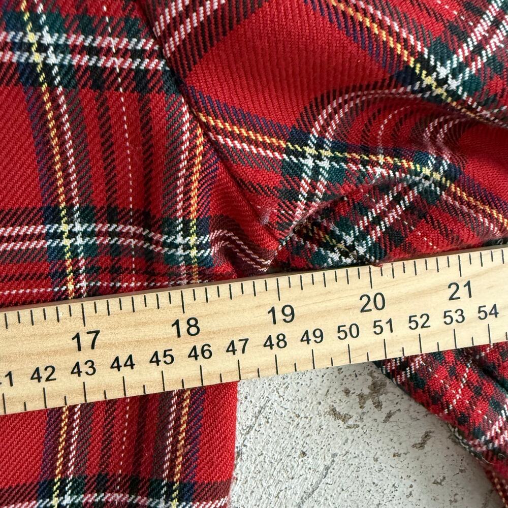 Vtg Orvis Dress Red Tartan Plaid Maxi Button Front Tie Back Womens 6 Made in USA - Picture 8 of 8